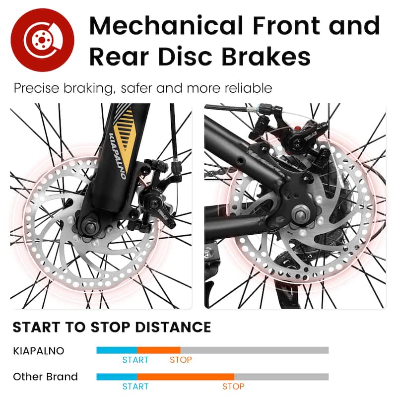 26-Inch Mountain Bike for Adults and Teenagers, High Carbon Steel Frame, Front and Rear Mechanical Disc Brakes, 21-Speed