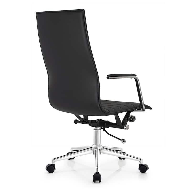 Executive Ribbed Ergonomic High Back Modern Office Chair With Arms Conference Room Guest Bedroom Work Task Hotel Computer