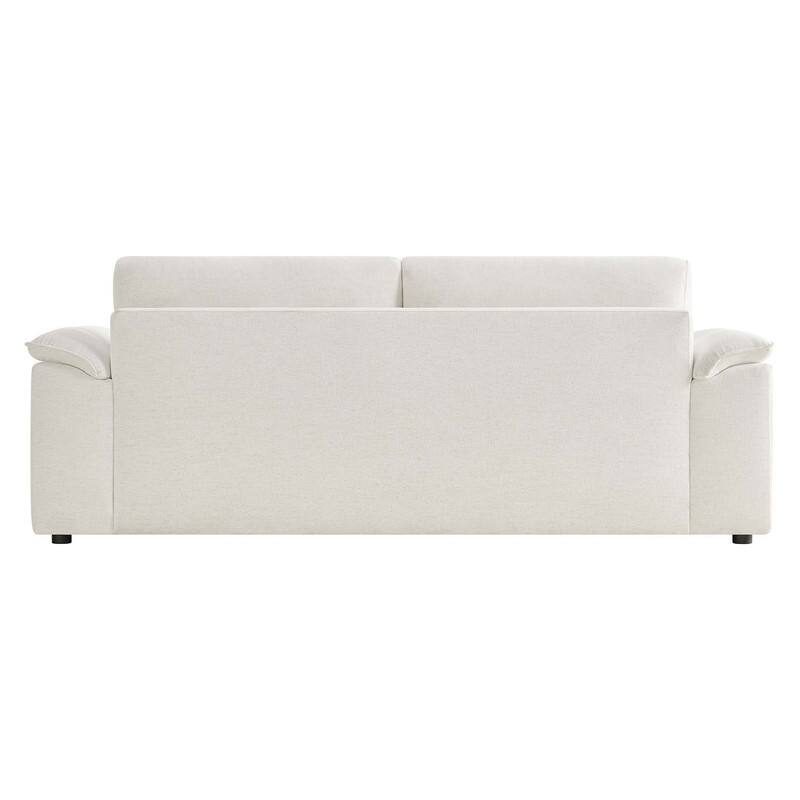 Spruce & Spring Upholstered Curved 3 Seat Sofa for Living Room