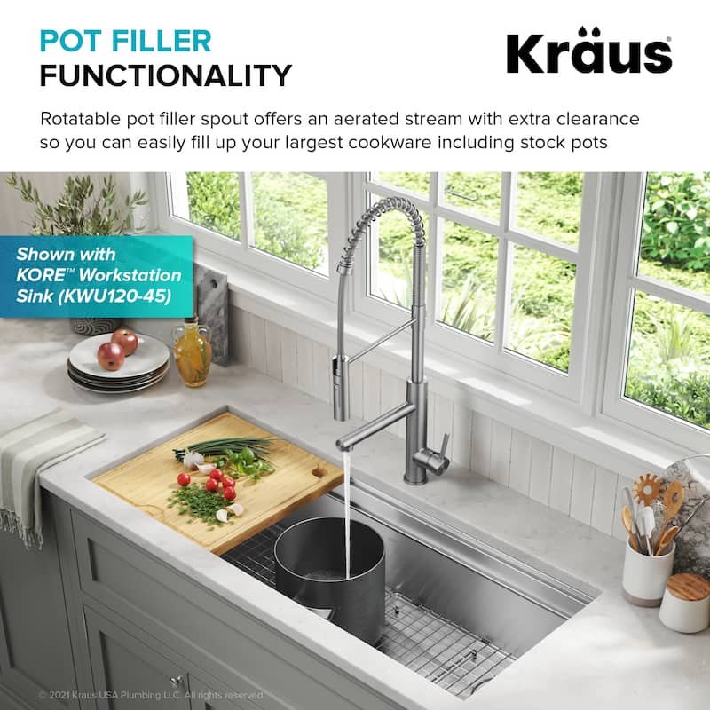 Kraus KPF-1604 Artec Pro 1.8 GPM Single Hole Pre-Rinse Pull Down