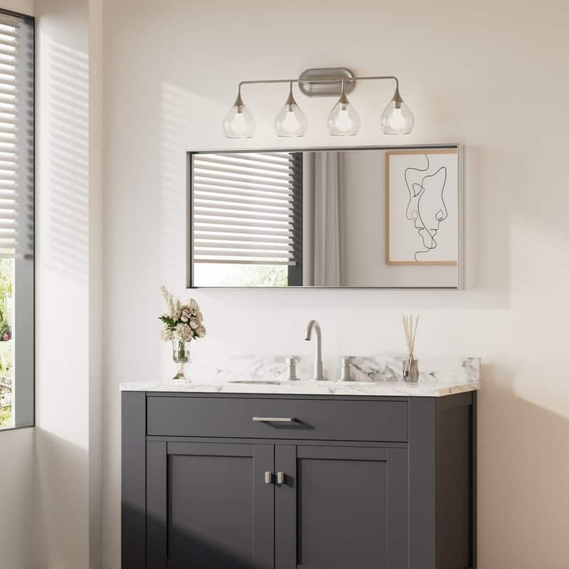 Keonjinn Aluminum Framed Wall Mount Bathroom Vanity Mirror