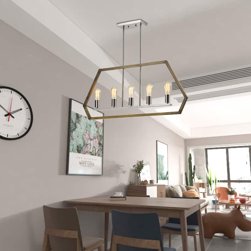 Maxax 5 - Light Kitchen Island Linear Pendant