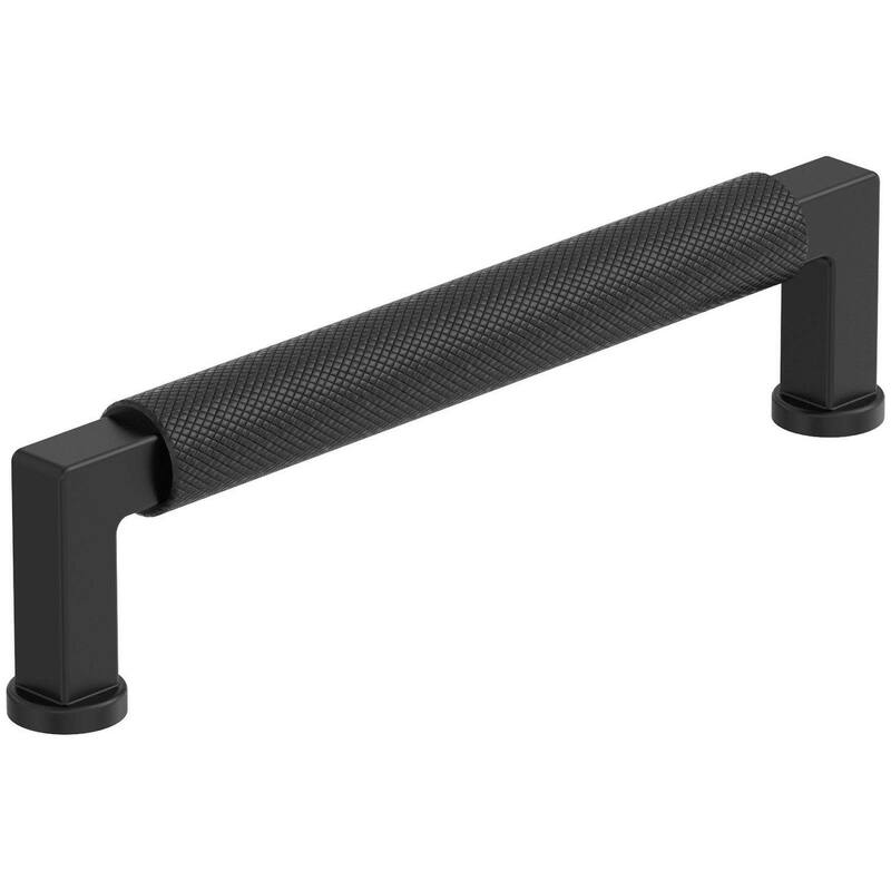 Amerock BP37624 Balata 5-1/16" Center to Center Knurled Handle Cabinet - Matte Black