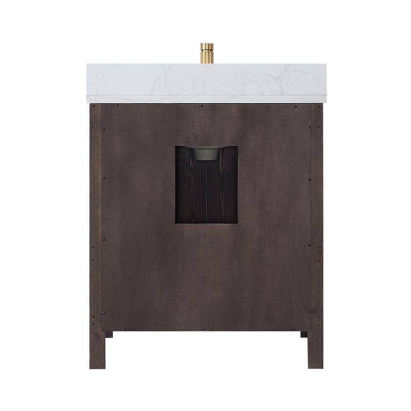 Shannon Bath Vanity with Composite Stone Countertop and Mirror