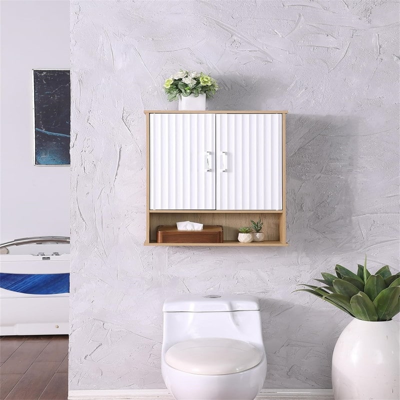 Bathroom Wall Cabinet - 7.9"D x 23.6"W x 27.6"H