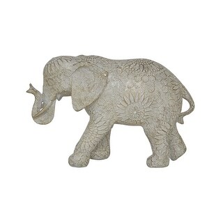Polystone Elephant Decorative Sculpture - White - Roche River Decor ...
