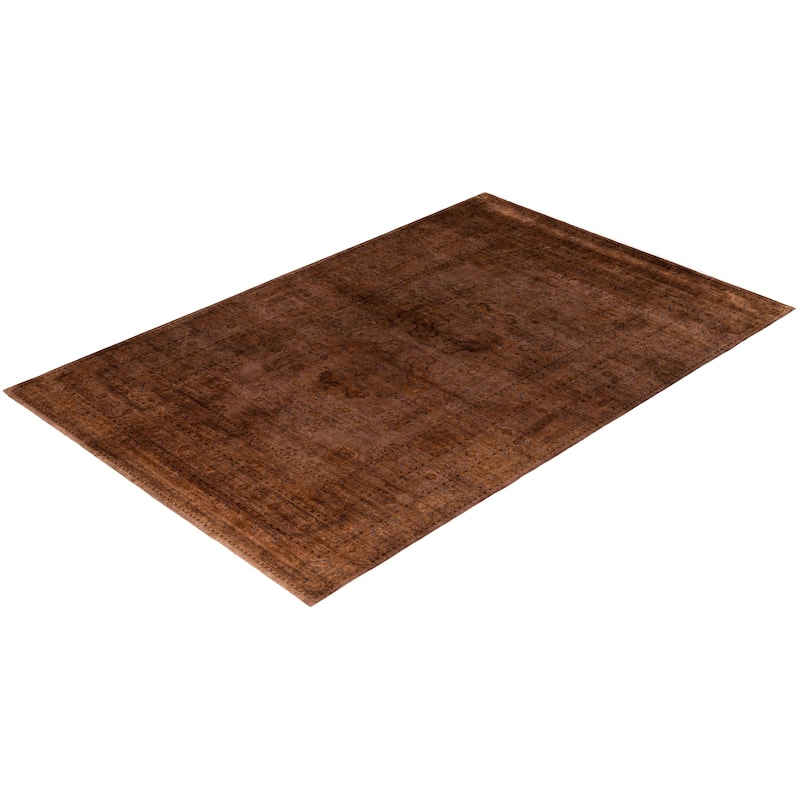 Overdyed One-of-a-Kind Hand-Knotted Area Rug - Brown - 10' 1" x 14' 10"