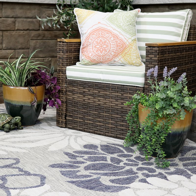 Sunnydaze Glazed Ceramic Planter with Drainage Holes - Set of 2