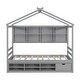 preview thumbnail 31 of 38, Twin House Bed with Roof Frame, Bedside-shelves, Under Bed Storage Unit