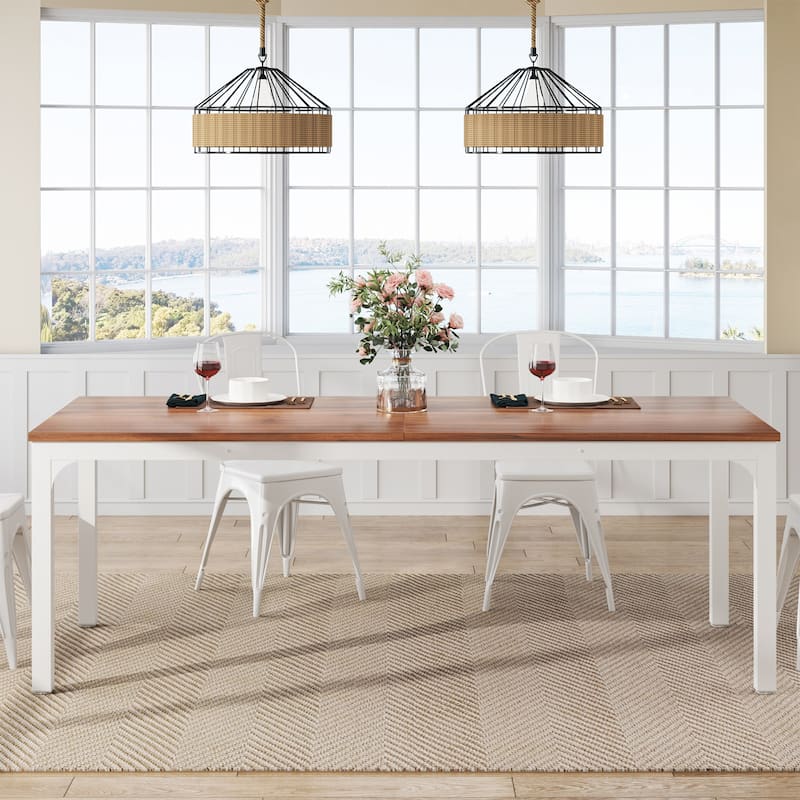 78.7-inch Long Kitchen Dining Table for 6-8