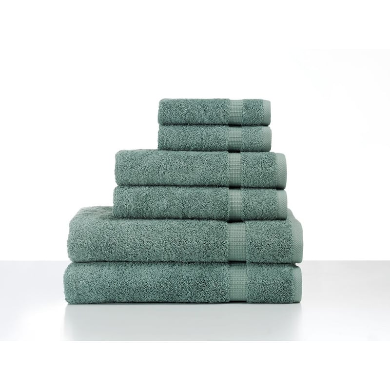 Luxury Turkish Villa Collection Bathroom Towel - Quick Dry Bath Towel Set (Set of 6)