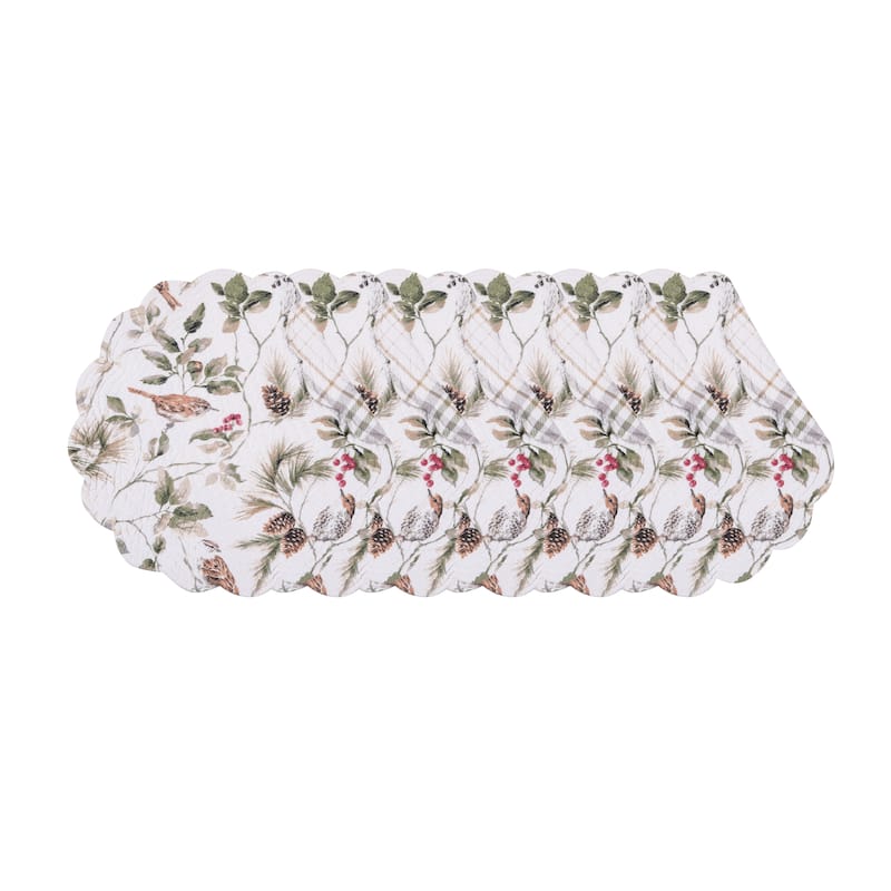 Mira Songbird Round Placemats Set of 6, 17"