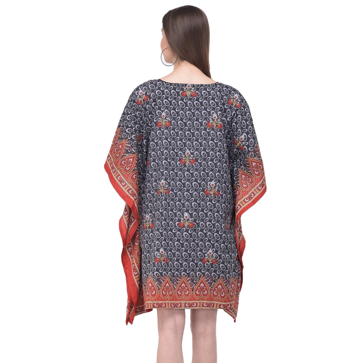 Shop Women S Tunics Kimono Sleeves Plus Size V Neck Casual Dresses Tunic Top Multiple Printed Summer Beach Mini Dress Overstock 31697118