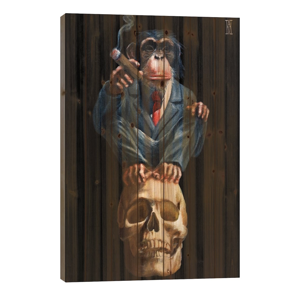 The Great Hippocampus Respite Print On Wood by Alec Huxley - Multi-Color