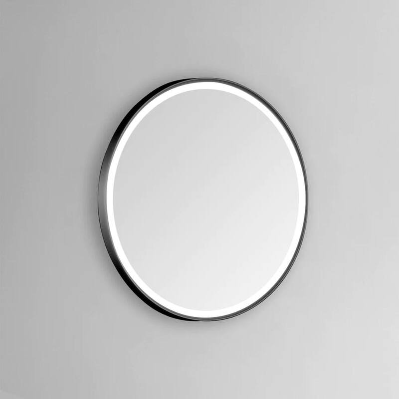 Modern Mirrors Sola Round Lighted Wall Mounted Bathroom LED Vanity Mirror - 30*30B - Black