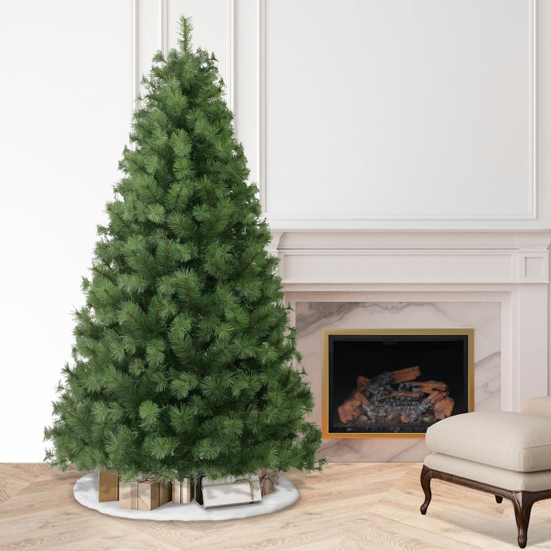 Puleo International 7.5' Unlit Artificial Colorado Pine Christmas Tree - 7.5 Foot