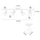 preview thumbnail 9 of 13, Rella Modern Farmhouse Split Rail 4-Light Adjustable Linear Ceiling Track Lighting Kit Flush Mount Ceiling Light