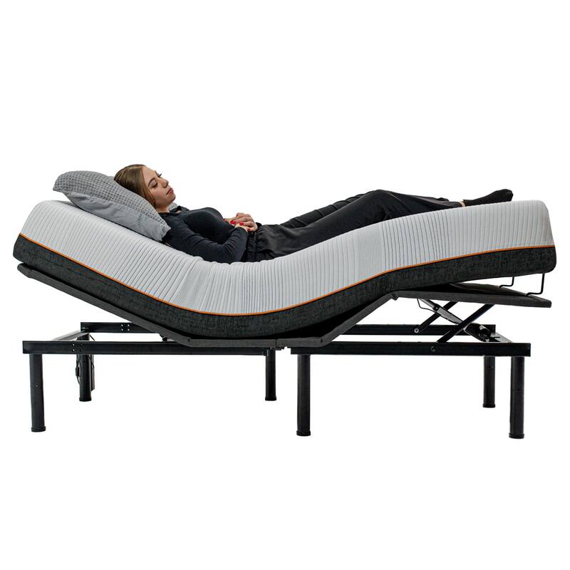 Adjustable Bed Base with Voice-Controlled Remote, Zero Gravity & Anti-Snore Settings - Quick 10-Minute