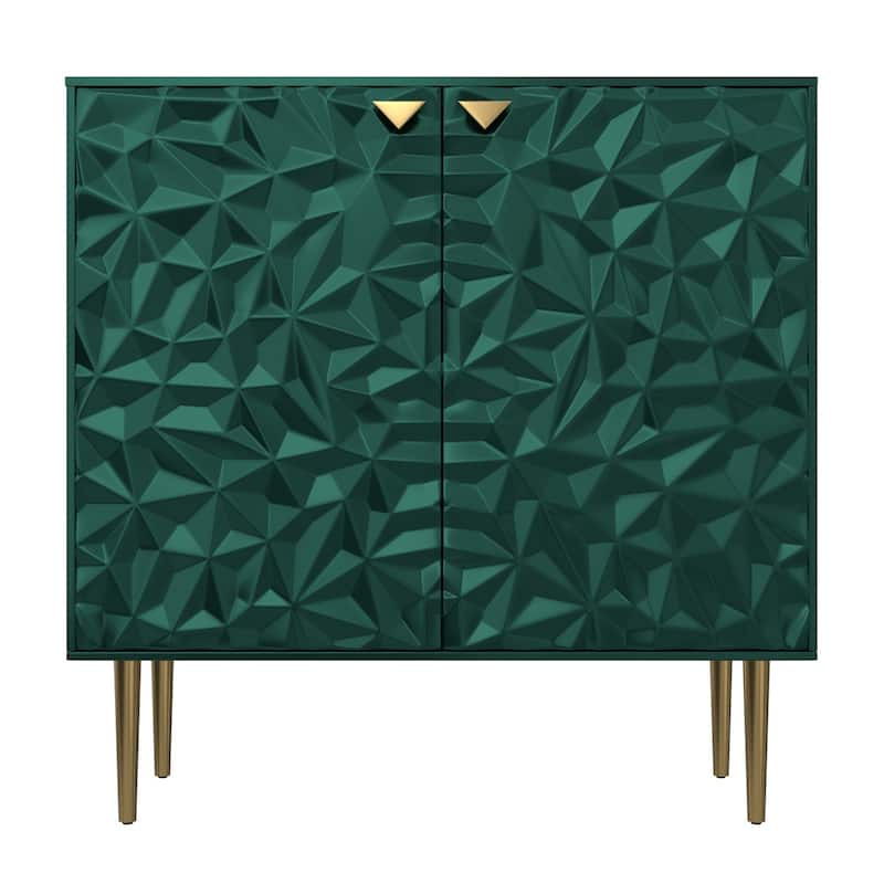 2 Door White Locker Accent Cabinet
