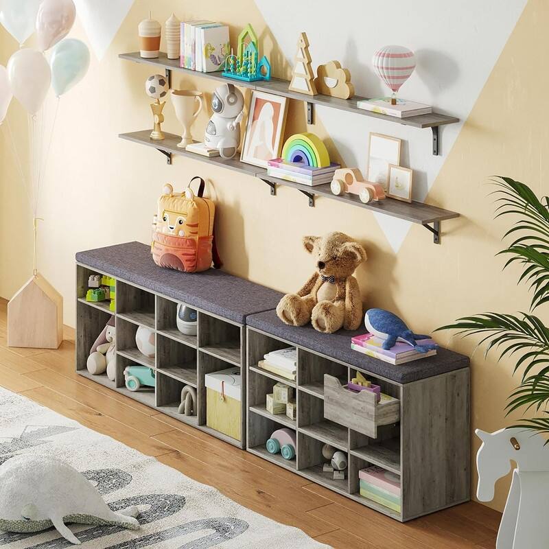 Shoe Storage Bench with Cushion