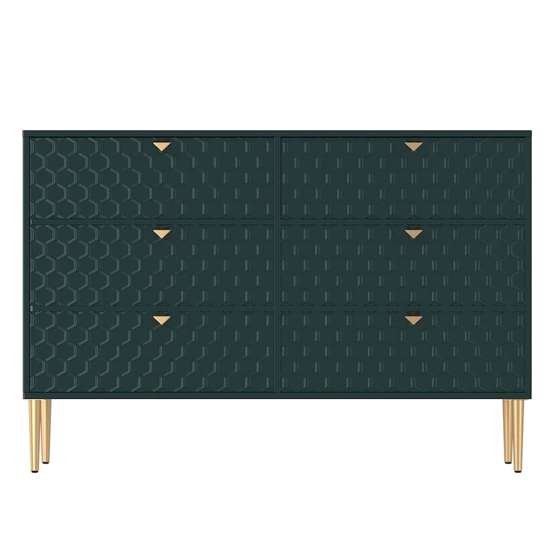 Morden Wood Furniture 6 Drawer Dresser Chest of Drawers Cabinet