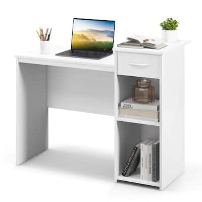 Costway Computer Desk with Drawer Modern Laptop PC Desk with