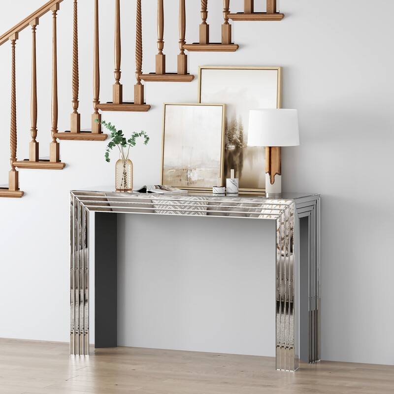 47.24'' Glass Top Console Table