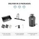 preview thumbnail 28 of 35, Lefton 304 Stainless Steel Waterfall Kitchen Sink Set with Pull-down Faucet KS2207 (Series)
