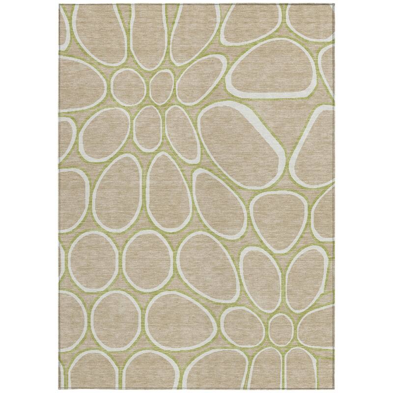 HomeRoots Abstract Transitional Rectangle Outdoor Rug