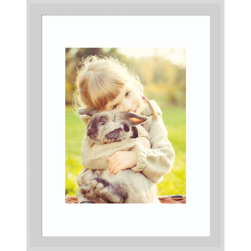 Incline Picture Frame, Photo Frame - 11x14 Matted to 8x10 - Incline Silver