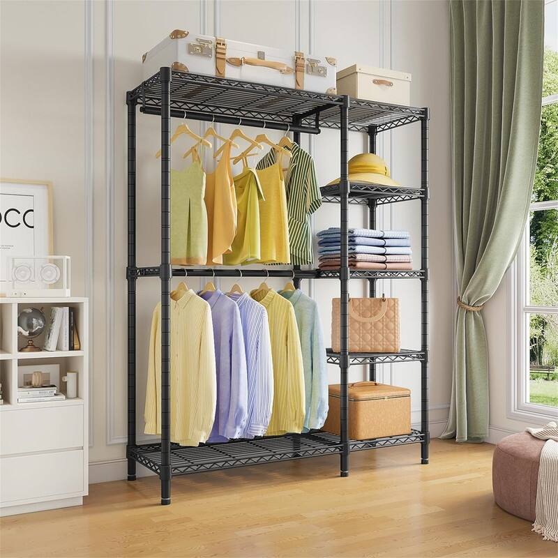 V7 Basic Garment Rack for Hanging Clothes - 16.5"D x 45"W x 76.4"H