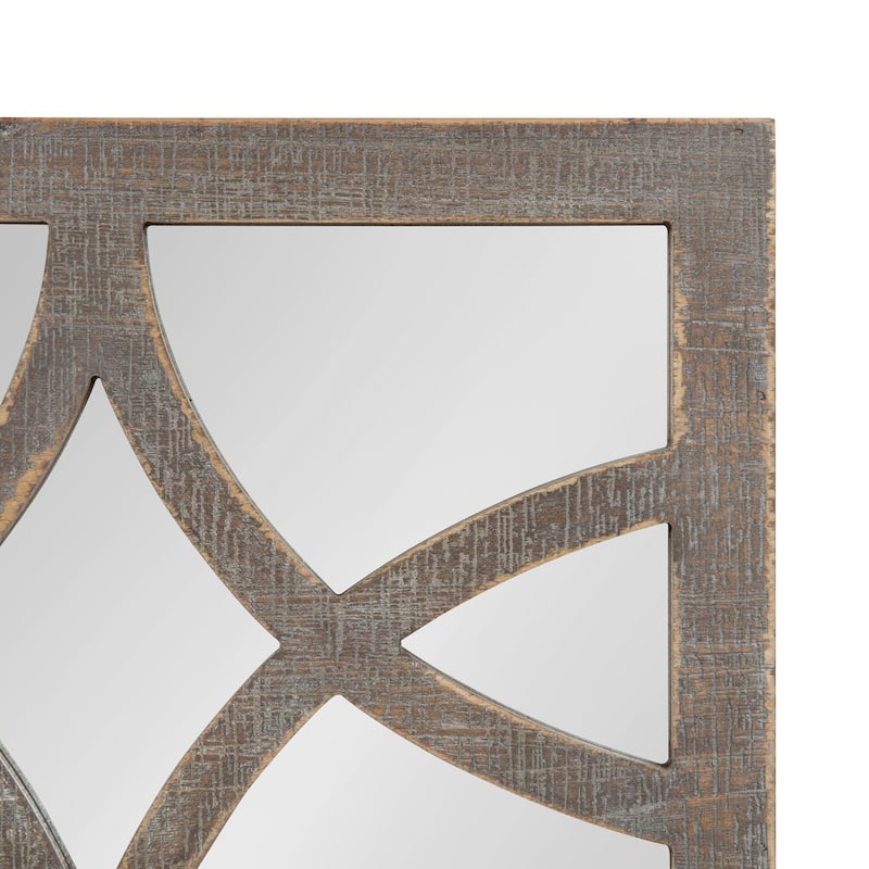Kate and Laurel Tolland Wood Panel Wall Mirror