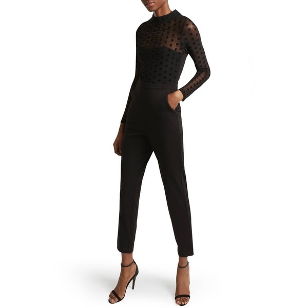 black high neck jumpsuit