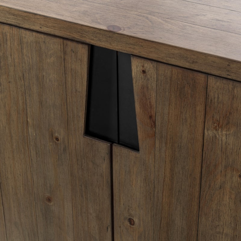 Classic Home Lyra 78" Reclaimed Pine Buffet Sideboard in Smoke Brown