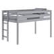 preview thumbnail 21 of 22, JACKPOT Contemporary Low Loft Twin Bed with End Ladder