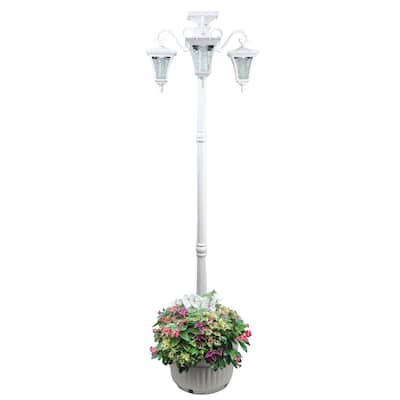 Vittoria Solar Lamp Post and Planter