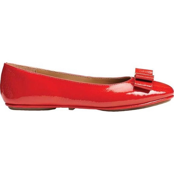 womens red patent leather flats