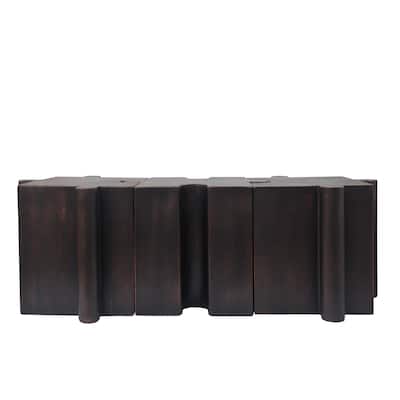 Christopher Knight Home - Joli Puzzle Art Modern 3-Piece Modular Outdoor Side Table Set with Interlocking Design