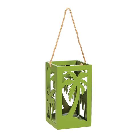 Luau Palm Tree Lanterns, Luau, Home Decor, Home Accents, 2 Pieces - 3 1/2" x 3 1/2" x 8"