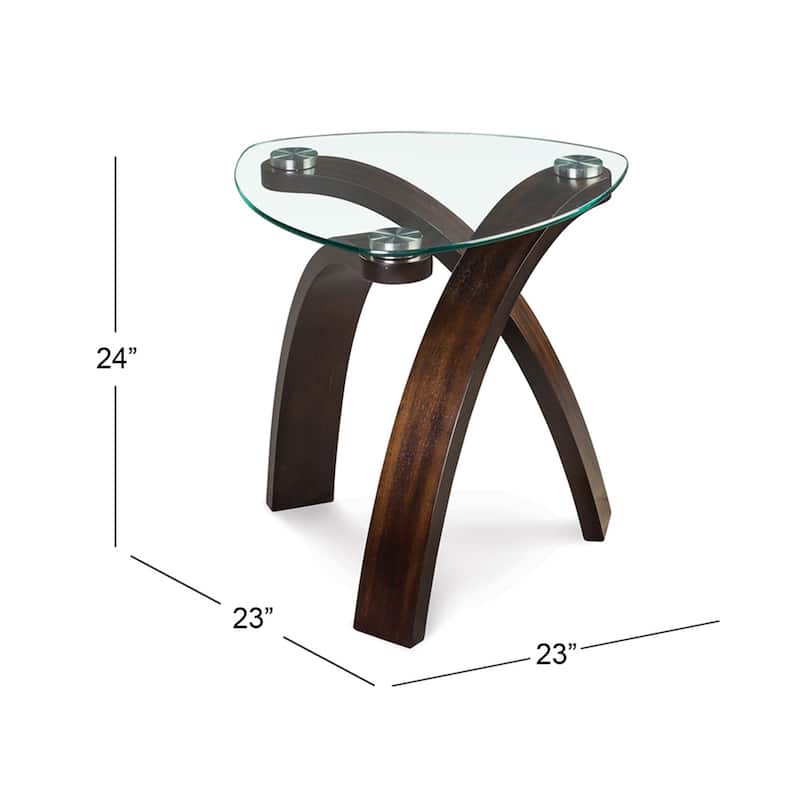 Magnussen Home Allure Hazelnut Oval End Table - 23''W x 23''D x 24''H