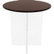 preview thumbnail 18 of 33, Valore Modern Wood Side End Table W Acrylic Base - Round Accent Center Coffee Table for Living Room Bedroom Home Office