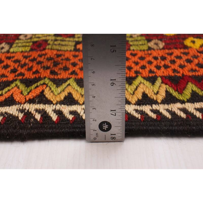ECARPETGALLERY Flat-Weave Yoruk Red Wool Kilim - 5'10 x 11'11
