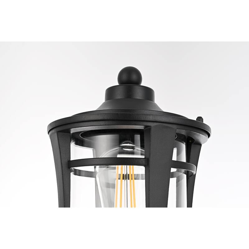 Leander 13 inch Outdoor Post light in Black - 13"