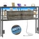 preview thumbnail 39 of 82, Headboards with Storage Shelves, Head Board with Power Outlet and LED Light for Bed Frame