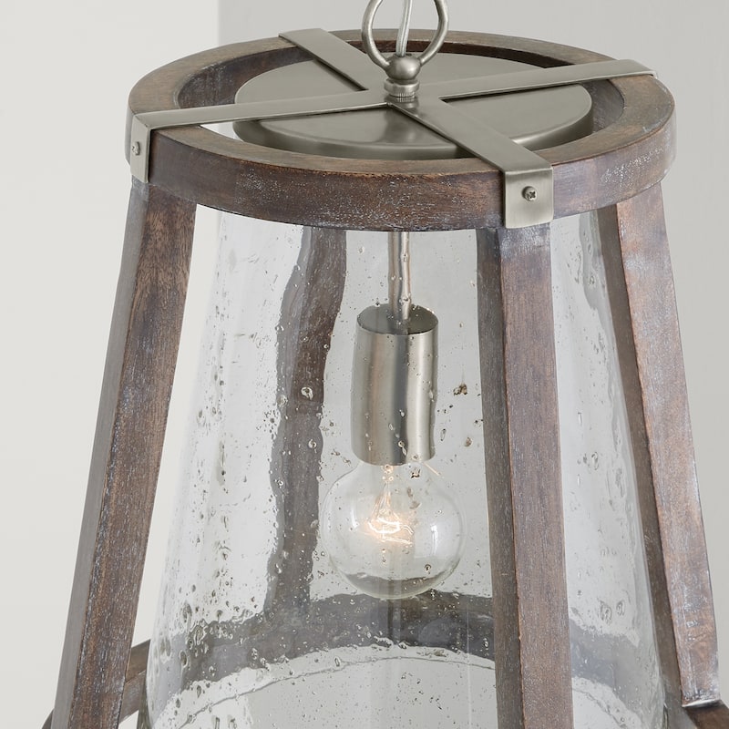 Connor 1-light Black Wash/ Matte Nickel Hanging Pendant - Black Wash/ Matte Nickel