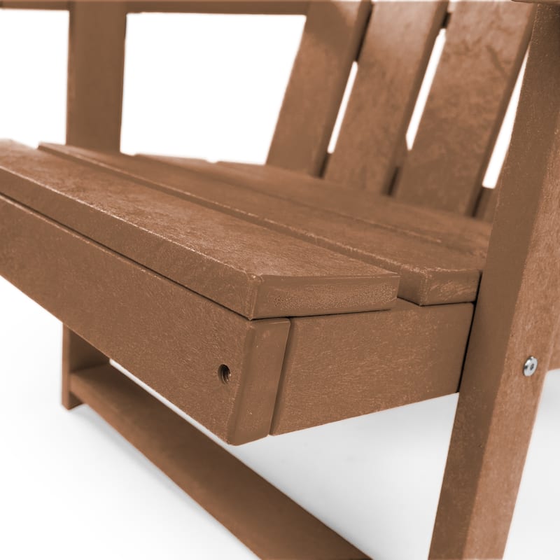 Amalfi Fully Assembled All-Weather HDPE Outdoor Folding Modern Adirondack Chair