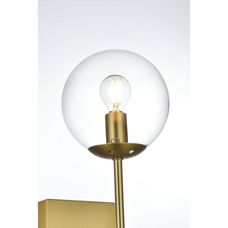 Nina 2 Light Clear Glass Wall Sconce