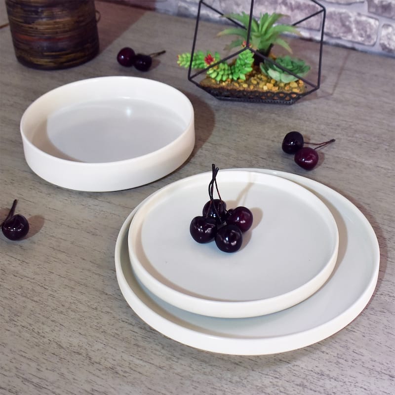 222 Fifth Kaden 12-Piece Dinnerware Set, White