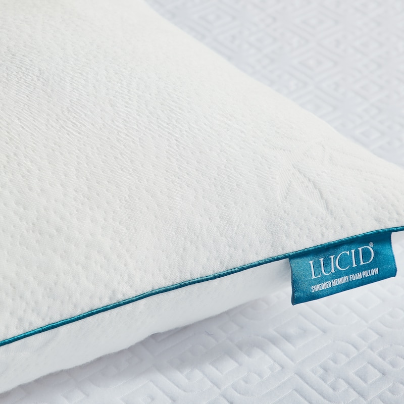 Lucid 2 Pack Shredded Memory Foam Pillow