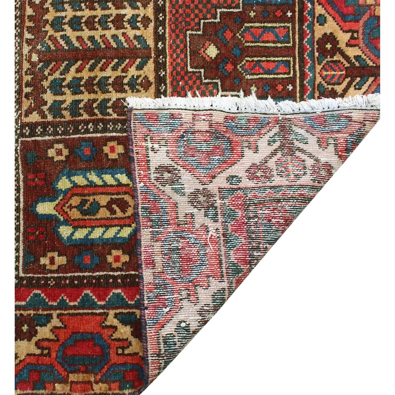 Fine Vintage Bakhtiari Nicolette Red/Brown Rug - 6'5" x 9'4"